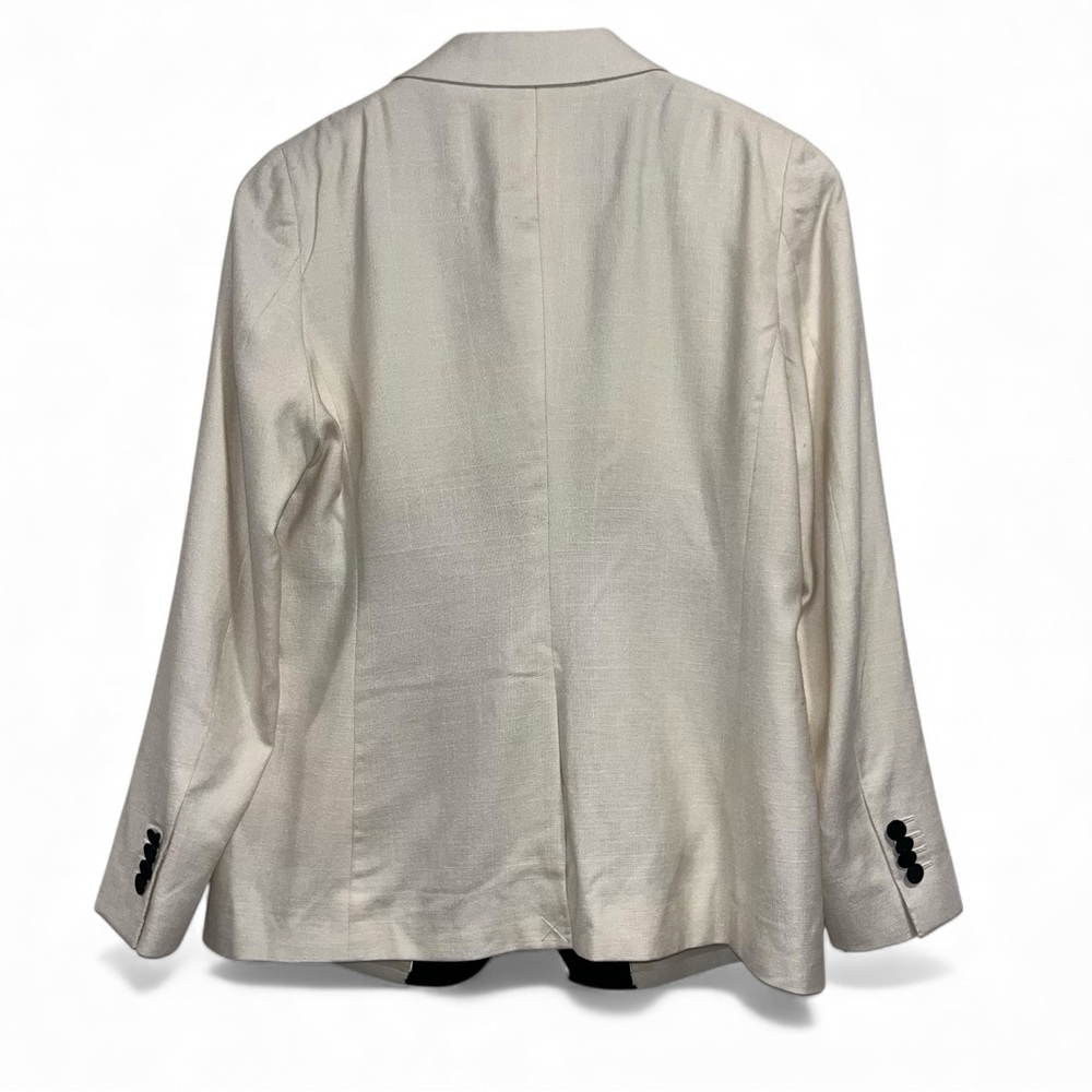Suistudio White Tuxedo Blazer Silk Linen 4 Bridal Wedding Formal NWT 🟡 - Picture 9 of 14